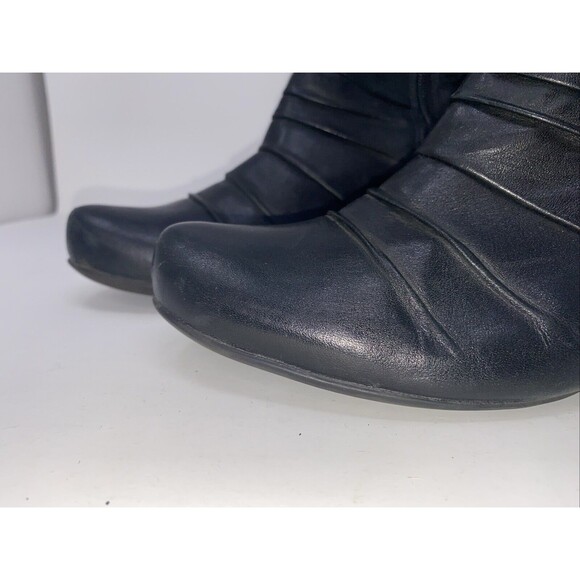 Remonte Dorndorf Boots Womens 37 US 6.5 Black Leather Short Inside Zip Career - Picture 3 of 12